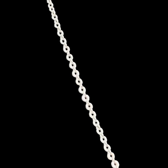 Silver Tone Cable Chain Necklace With Clear Rhinestone Paw Print Pendant (4700) - Picture 5 of 6